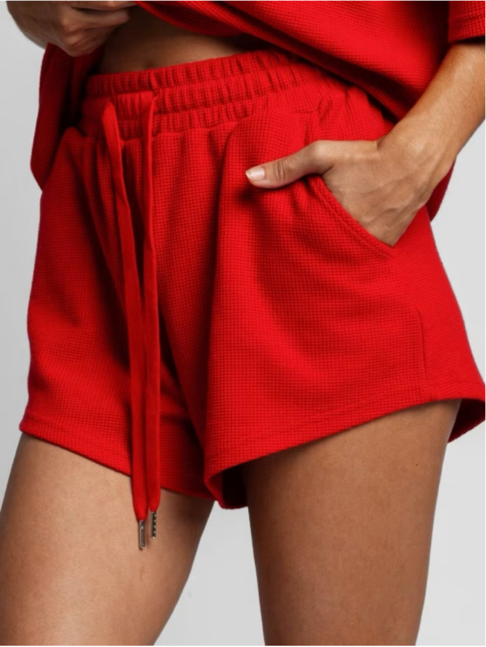 Comfrt Waffle Lounge Shorts Cherry Red Size Medium Brand New in Bag NWT